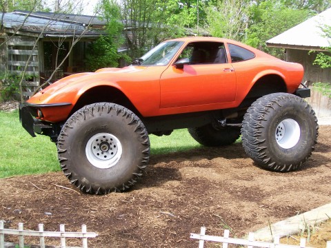 1972 Opel GT with a 350 chevy engine