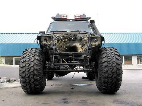 49 Inch Modified Patrol Chevy All this rubber certainly makes the SUV look