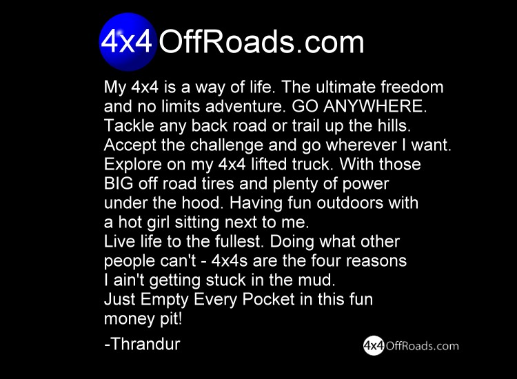 4x4OffRoads Manifesto