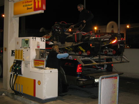 Fueling snowmobiles