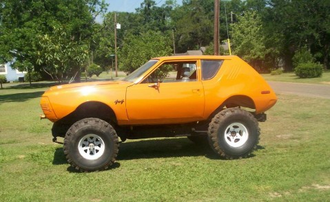 74 gremlin body on a 74 jeep frame with 360 motor.