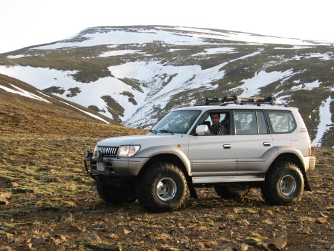 Birgir and his Toyota Land Cruiser at Mt. Esja