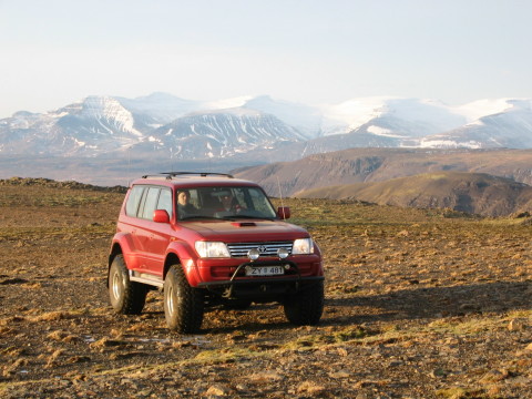 Gudmundur and his Toyota Land Cruiser at Mt. Esja