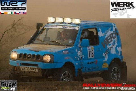 Ponce and Alex Worin starting off the race in the dusty Brown Hell, the Nurburgring of Off Road.