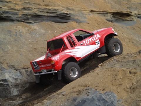 Hlynur on his Toyota Hilux.