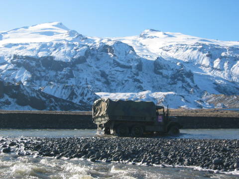Old Army Truck in Beautiful Scenery