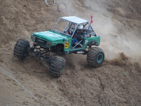 Erik Halvorsen from Norway driving the Suzuki ...