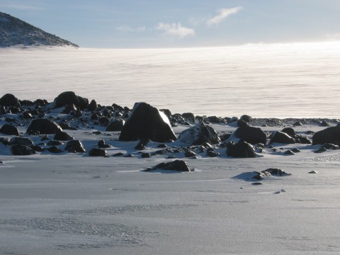 Ice and rocks