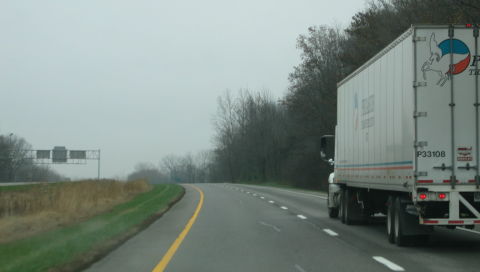 Truck on highway