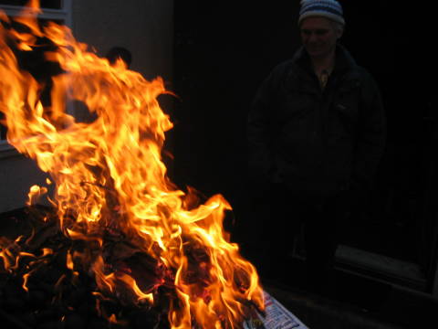 Lighting the grill