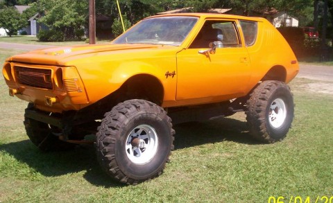 74 gremlin body on a 74 jeep frame with 360 motor.