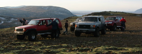 Already up the steepest part on Mt. Esja