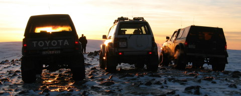 Winter sun at Mt. Esja