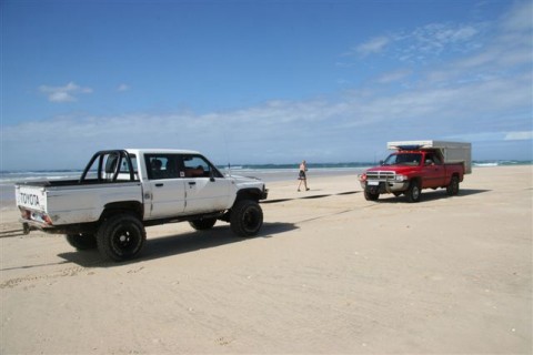 Part of the 3 vehicle train required to pull out the Landy