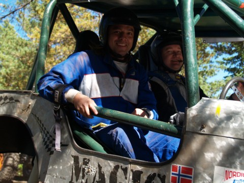 Ponce seems to be enjoying the ride in the Magic truck.