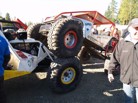 Tore Hanson from team Steyr showing off before the competition.