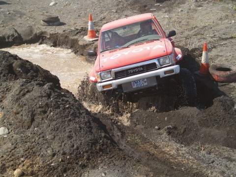 Hlynur B. Sigurdsson in his 1991 Toyota Hilux Xtracap pickup