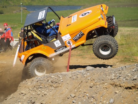 Hannes Berg Thorarinsson in his GJ Willys