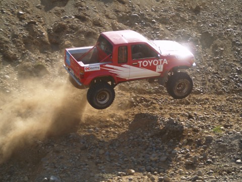 Hlynur B. Sigurdsson on his Toyota Hilux