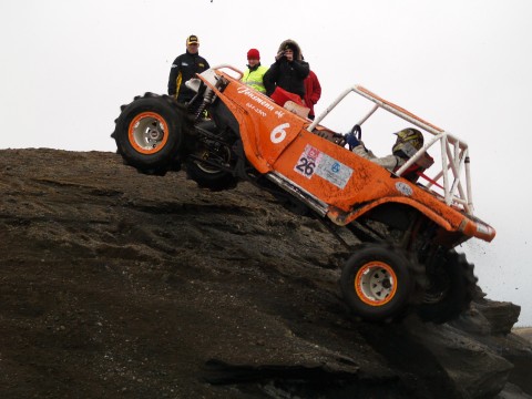 Ólafur B. Jónsson driving the Fox