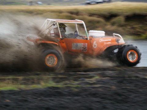 Ólafur B. Jónsson driving the Fox