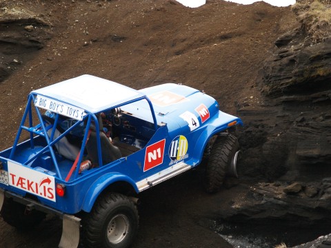 Steingrímur Bjarnason on his 1964 Jeep CJ 5