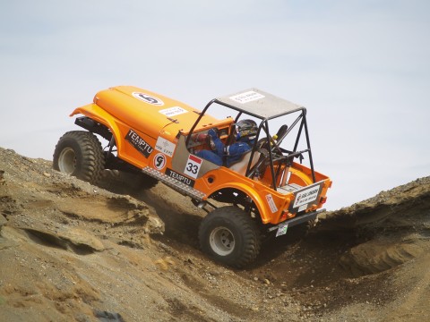 Hannes Berg on his CJ Willys.