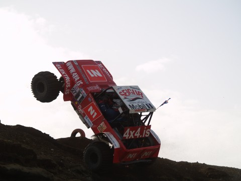 Ingvar A. Arason driving the N1 Willys