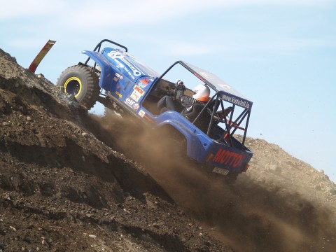 Pall Palsson on his Willys.