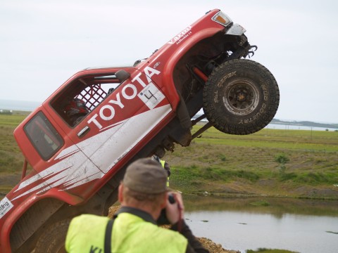 Hlynur B. Sigurdsson in his Hilux