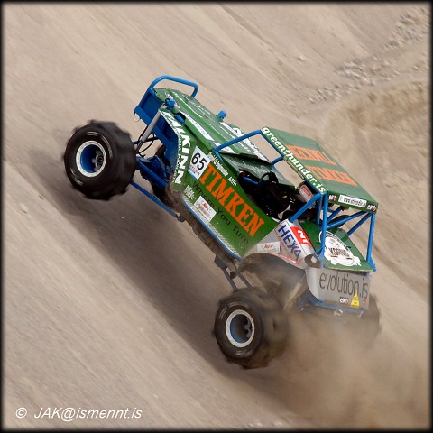 Daníel G. Ingimundarson driving the Green Thunder