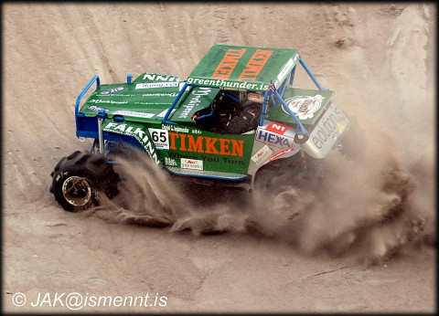 Daníel G. Ingimundarson driving the Green Thunder