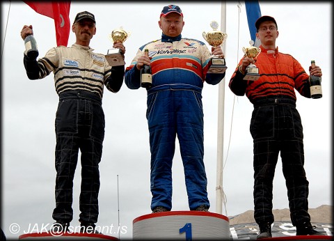 Winners in the Unlimited Class. Gunnar Gunnarsson gold winner from Iceland in the center, Finn Erik Löberg from Norway on the left and Leó Viðar Björnsson from Iceland to the right.
