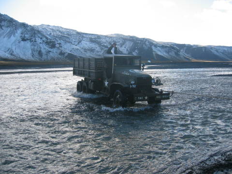 Old Army Truck hauled out