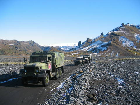 Old Army Trucks - Scene from WWII