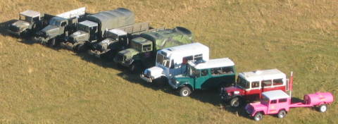 Old Army Trucks Lineup