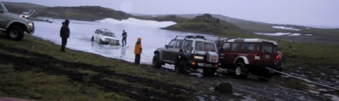 Getting the Land Cruiser un-stuck