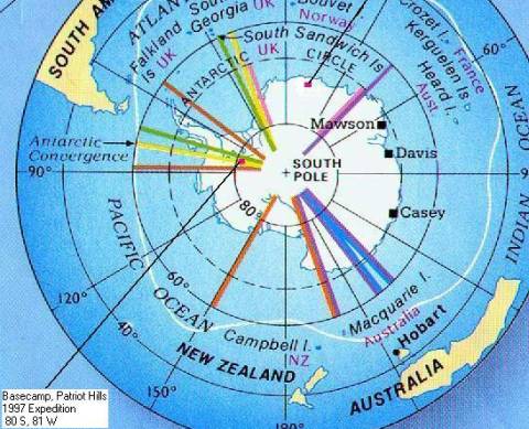 South Pole World Record - Map of the South Pole