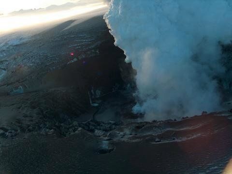 Another view to the volcano eruption